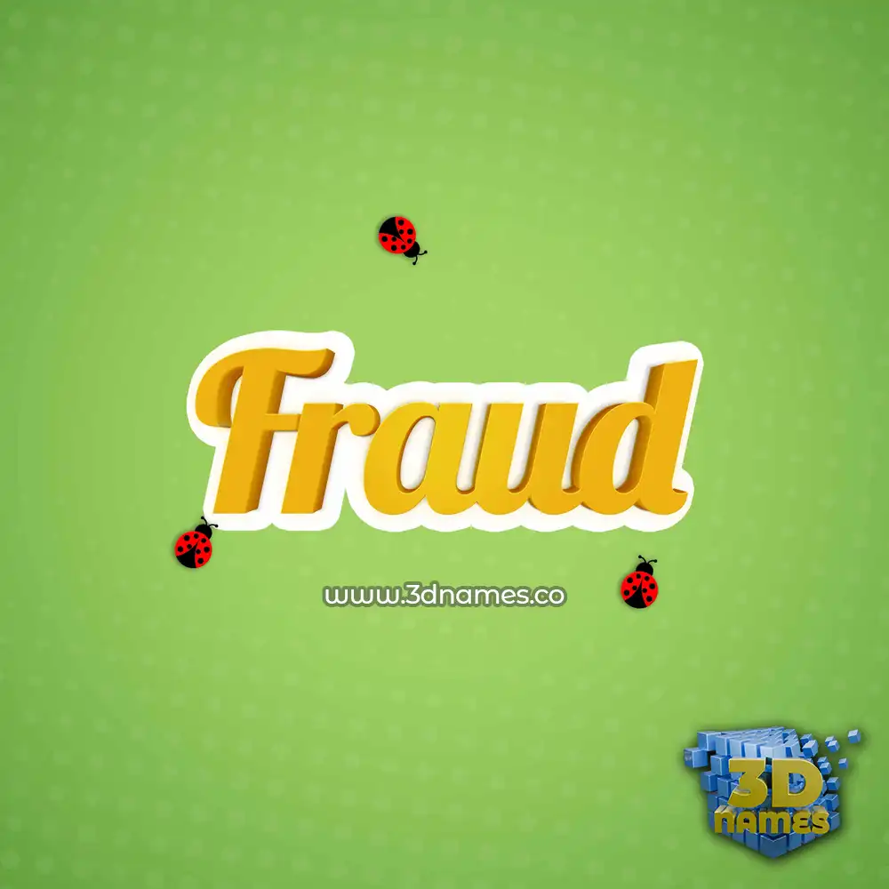 fraud in Ladybugs style - 3D name wallpaper