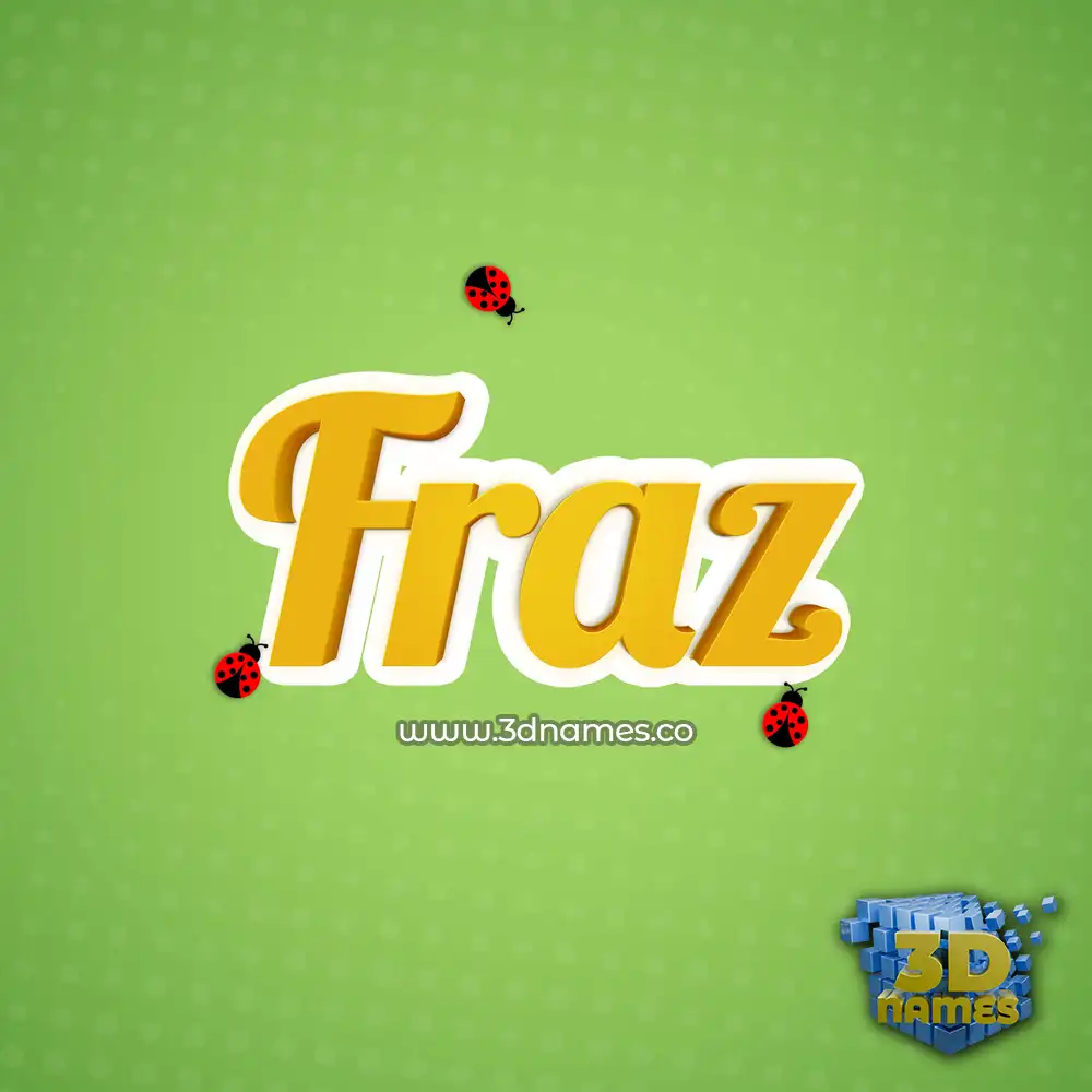 fraz in Ladybugs style - 3D name wallpaper