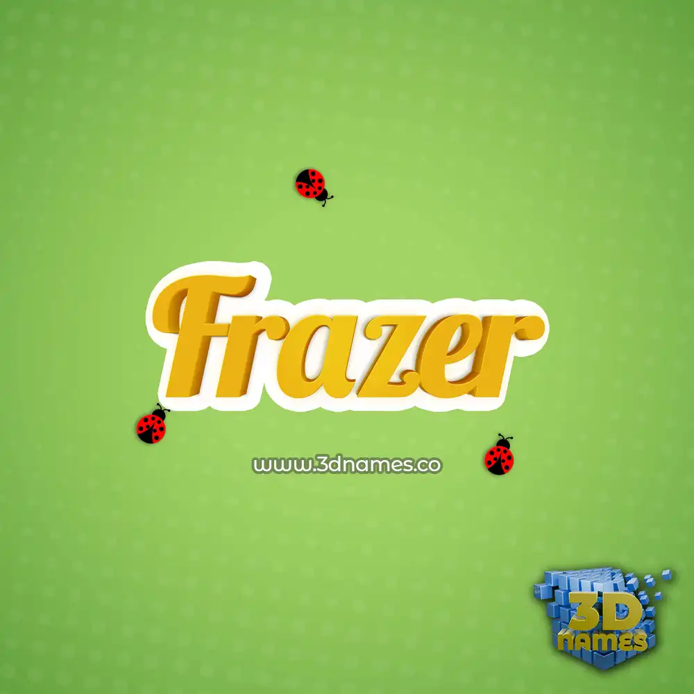 frazer in Ladybugs style - 3D name wallpaper