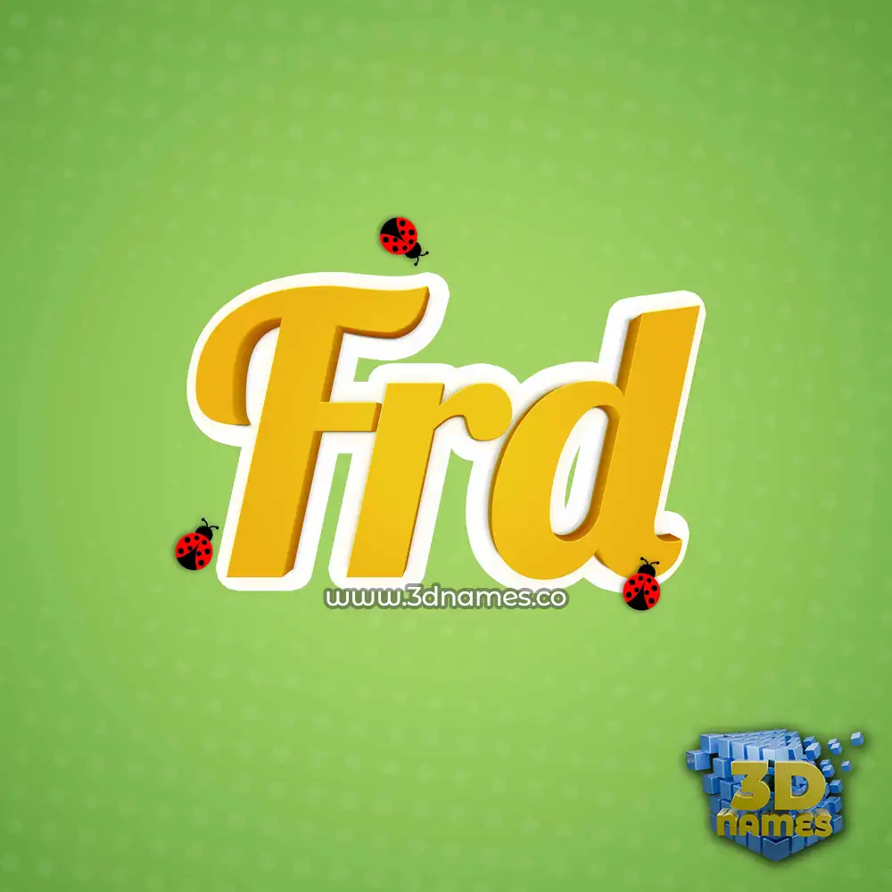 frd in Ladybugs style - 3D name wallpaper