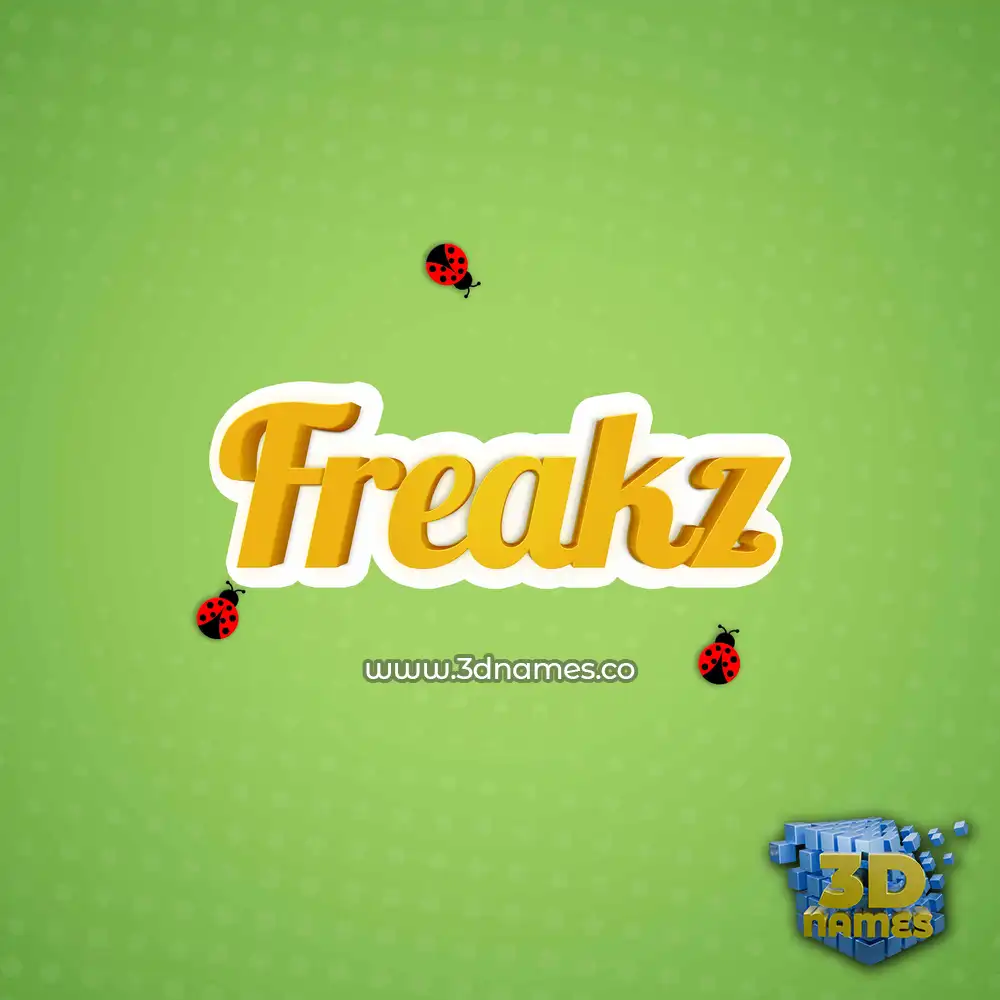 freakz in Ladybugs style - 3D name wallpaper