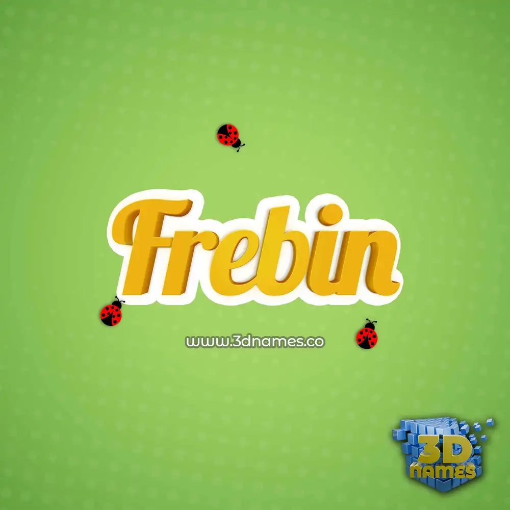 frebin in Ladybugs style - 3D name wallpaper