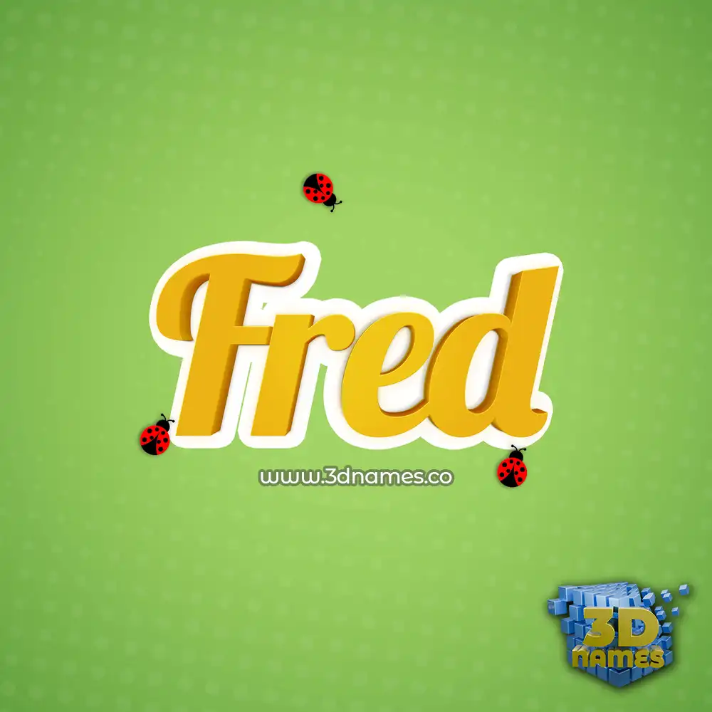 fred in Ladybugs style - 3D name wallpaper