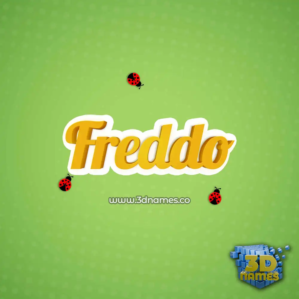 freddo in Ladybugs style - 3D name wallpaper