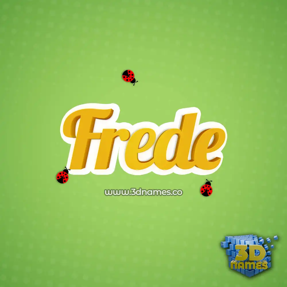 frede in Ladybugs style - 3D name wallpaper