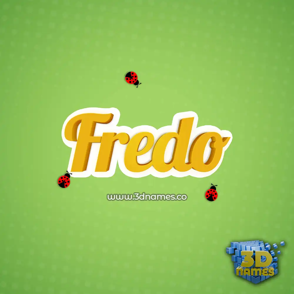 fredo in Ladybugs style - 3D name wallpaper