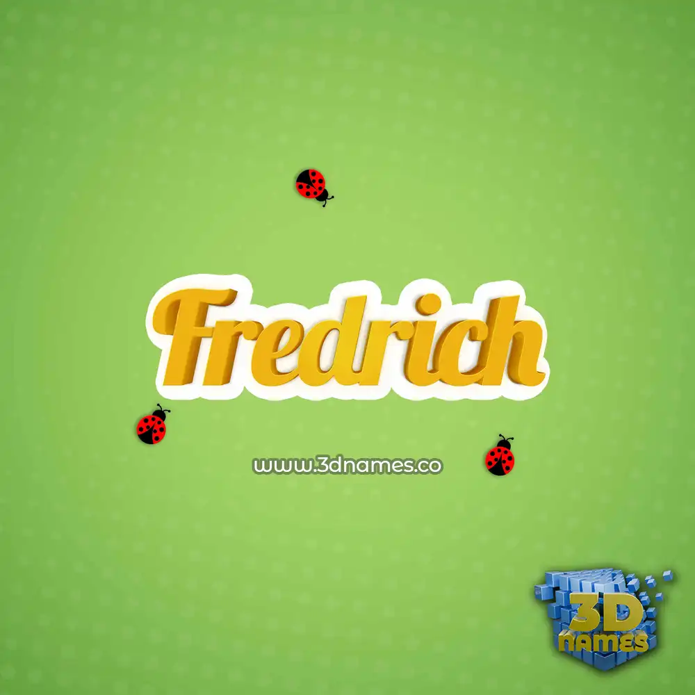 fredrich in Ladybugs style - 3D name wallpaper