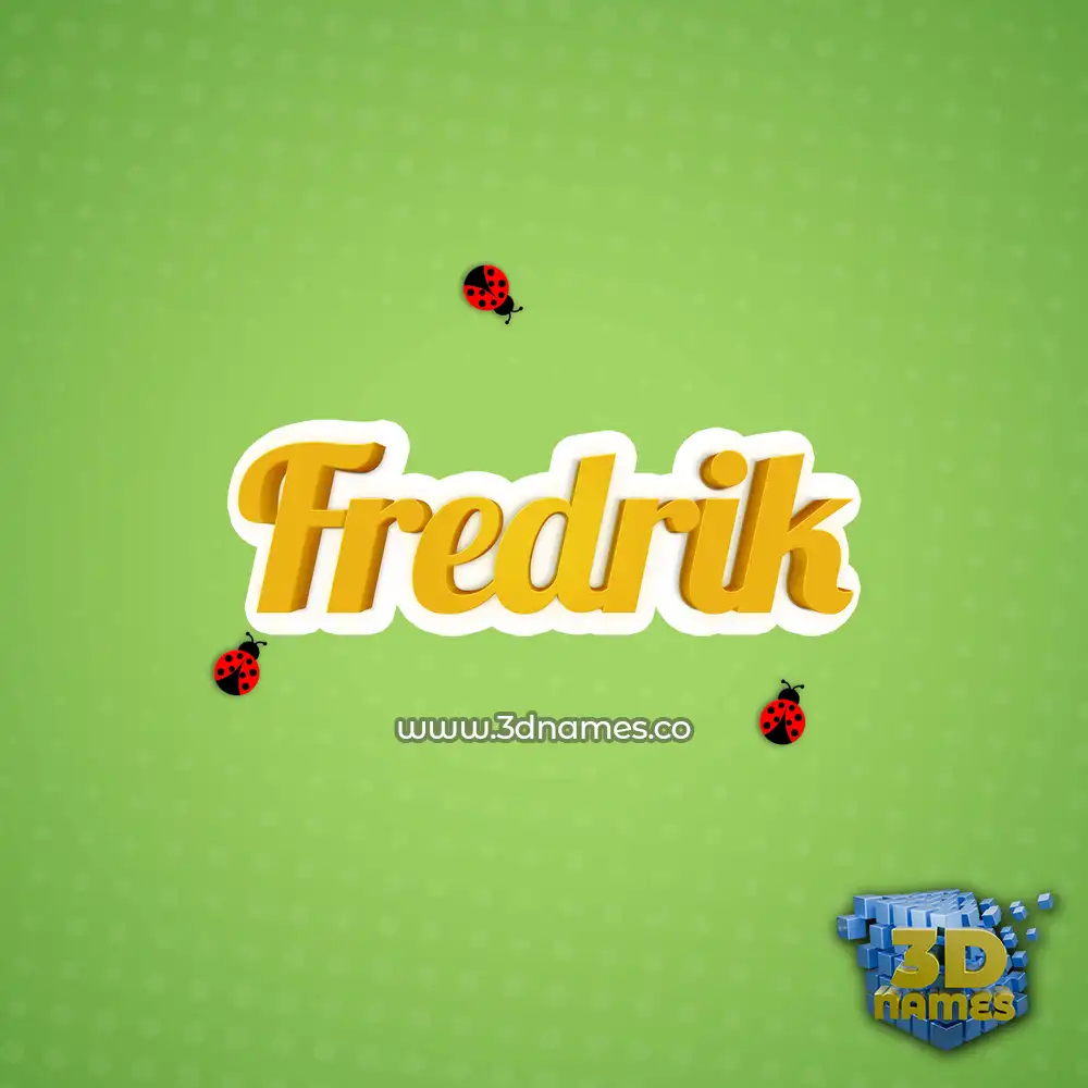 fredrik in Ladybugs style - 3D name wallpaper