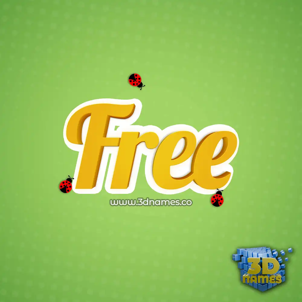 free in Ladybugs style - 3D name wallpaper