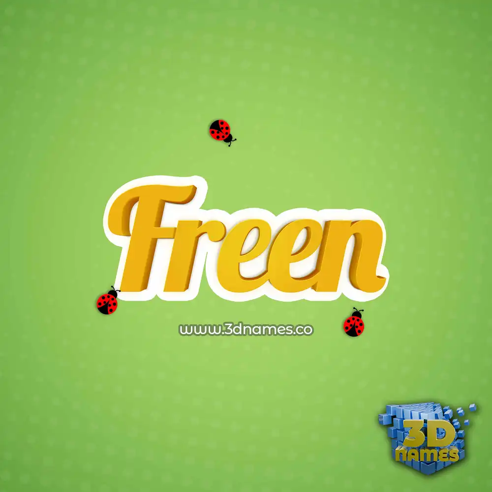 freen in Ladybugs style - 3D name wallpaper