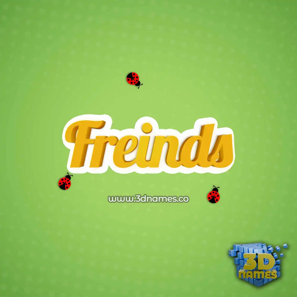 freinds in Ladybugs style - 3D name wallpaper