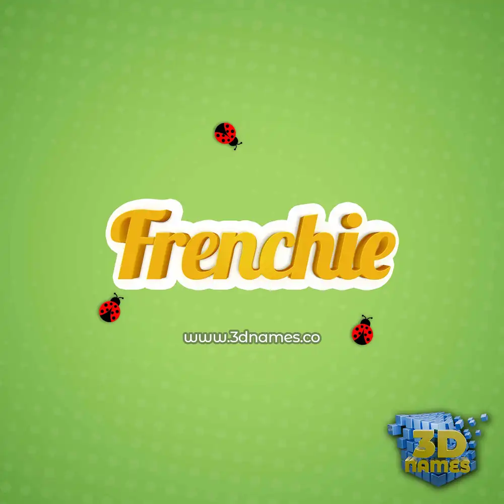 frenchie in Ladybugs style - 3D name wallpaper