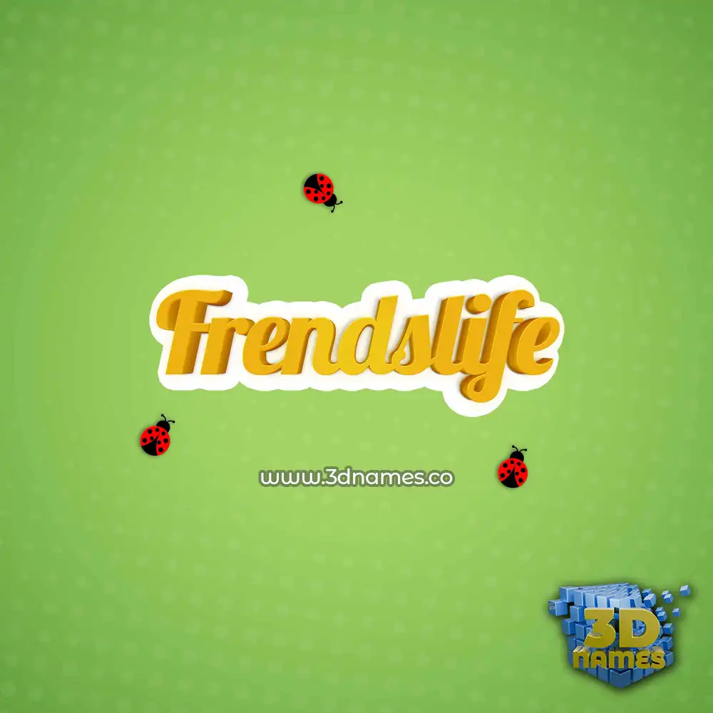 frendslife in Ladybugs style - 3D name wallpaper