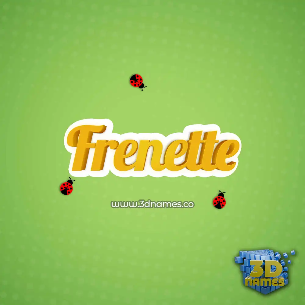 frenette in Ladybugs style - 3D name wallpaper