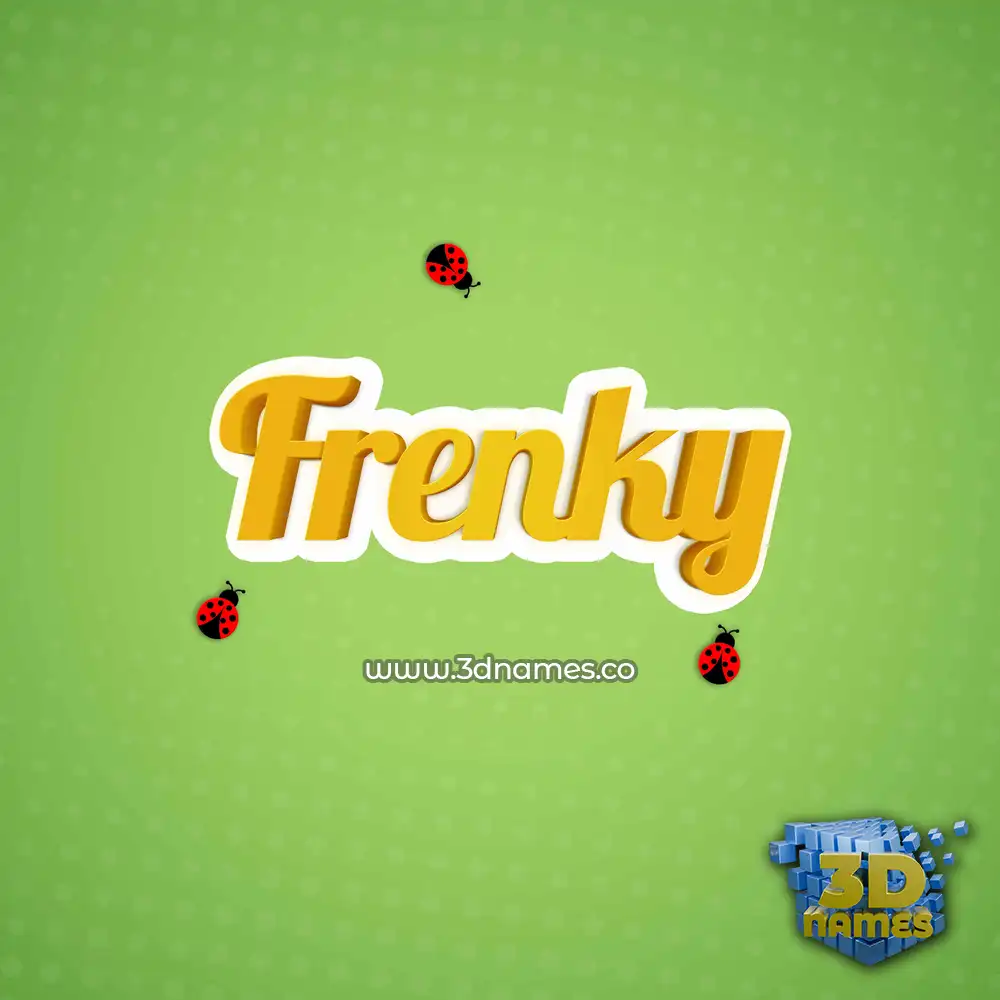 frenky in Ladybugs style - 3D name wallpaper
