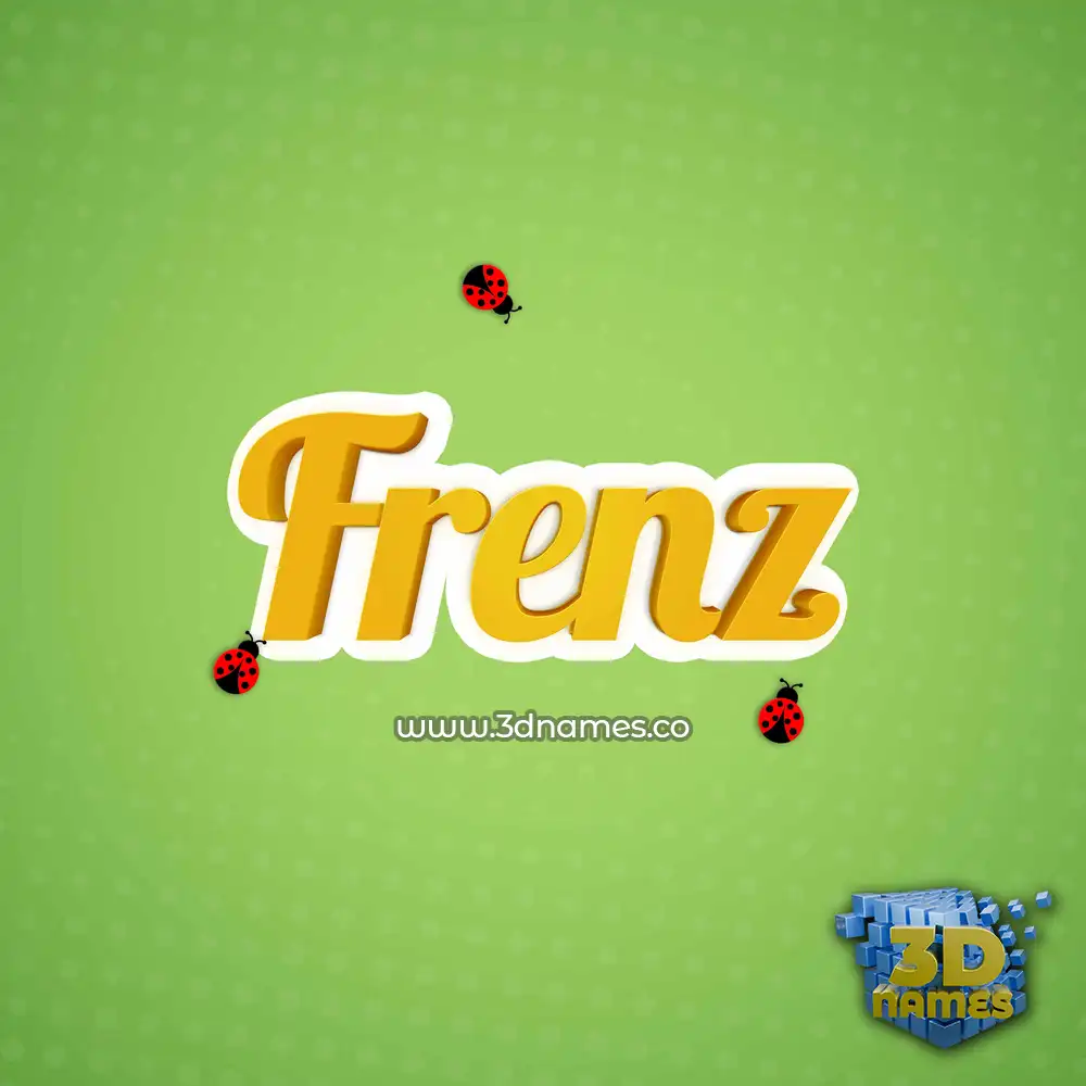 frenz in Ladybugs style - 3D name wallpaper