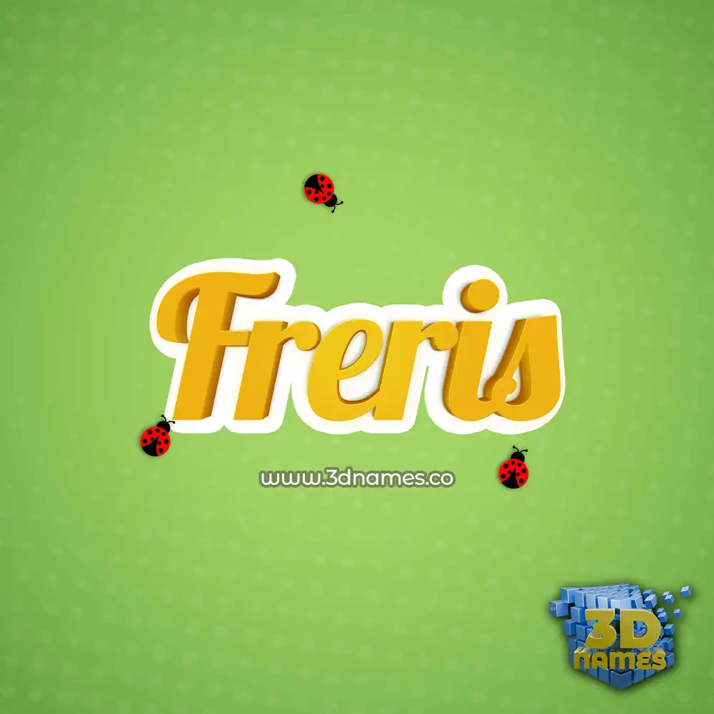 freris in Ladybugs style - 3D name wallpaper