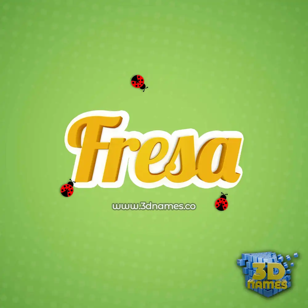 fresa in Ladybugs style - 3D name wallpaper