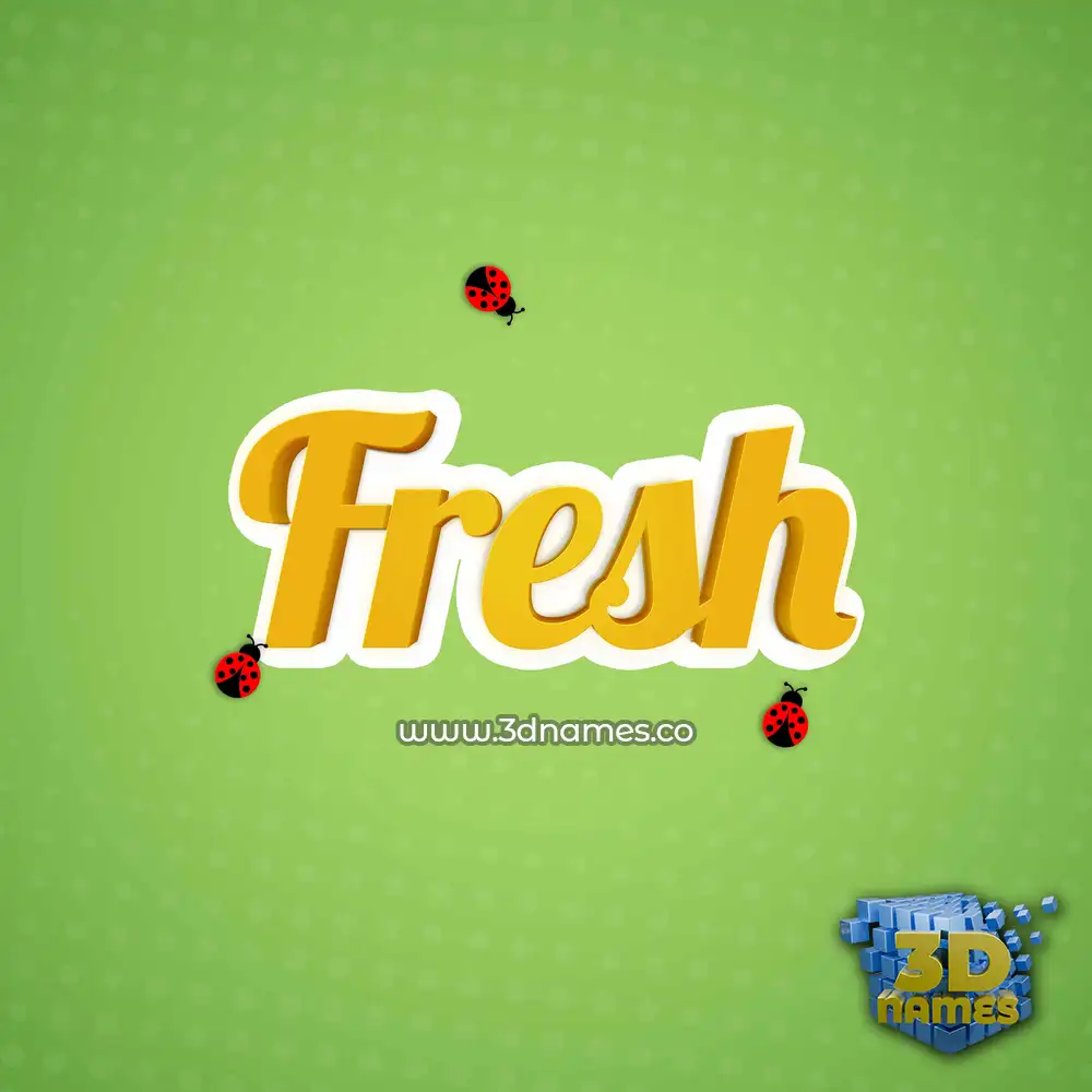 fresh in Ladybugs style - 3D name wallpaper