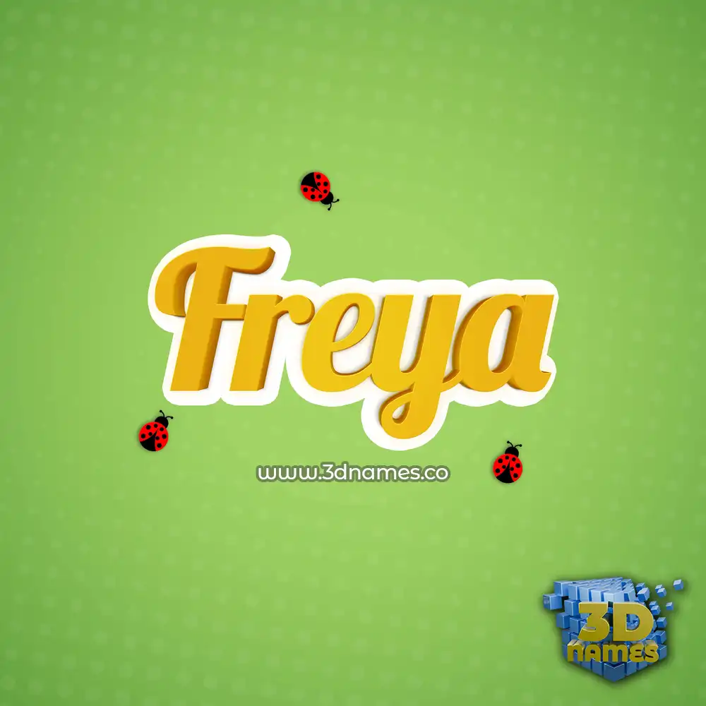 freya in Ladybugs style - 3D name wallpaper