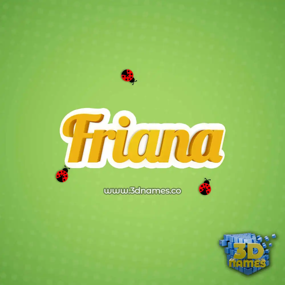 friana in Ladybugs style - 3D name wallpaper