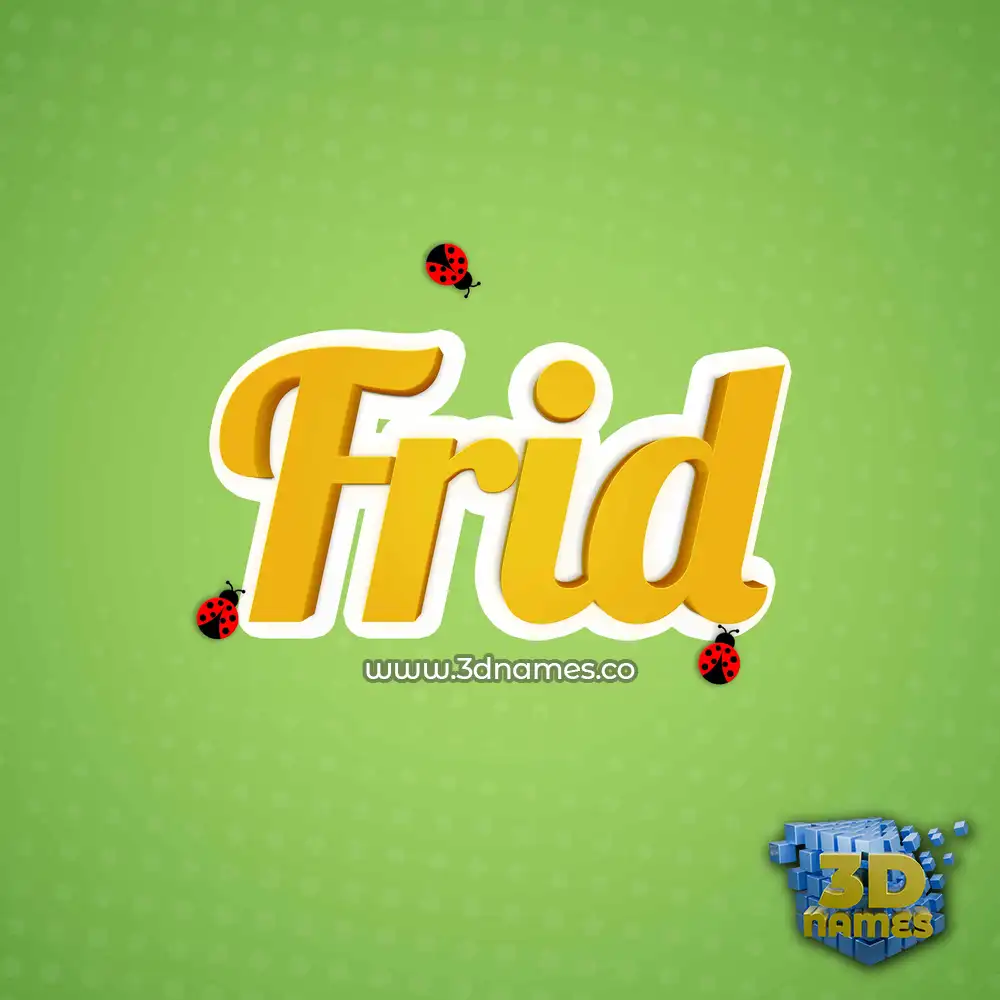 frid in Ladybugs style - 3D name wallpaper