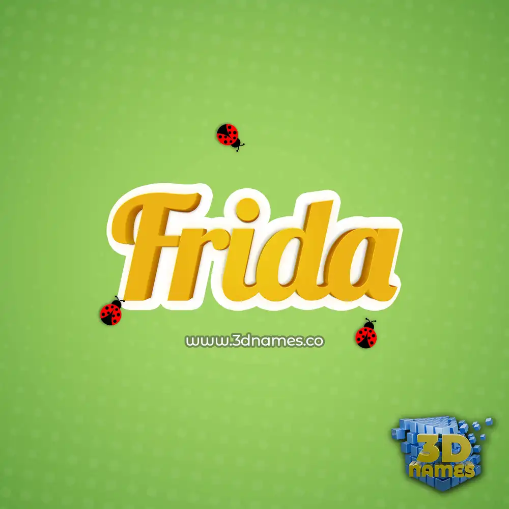 frida in Ladybugs style - 3D name wallpaper