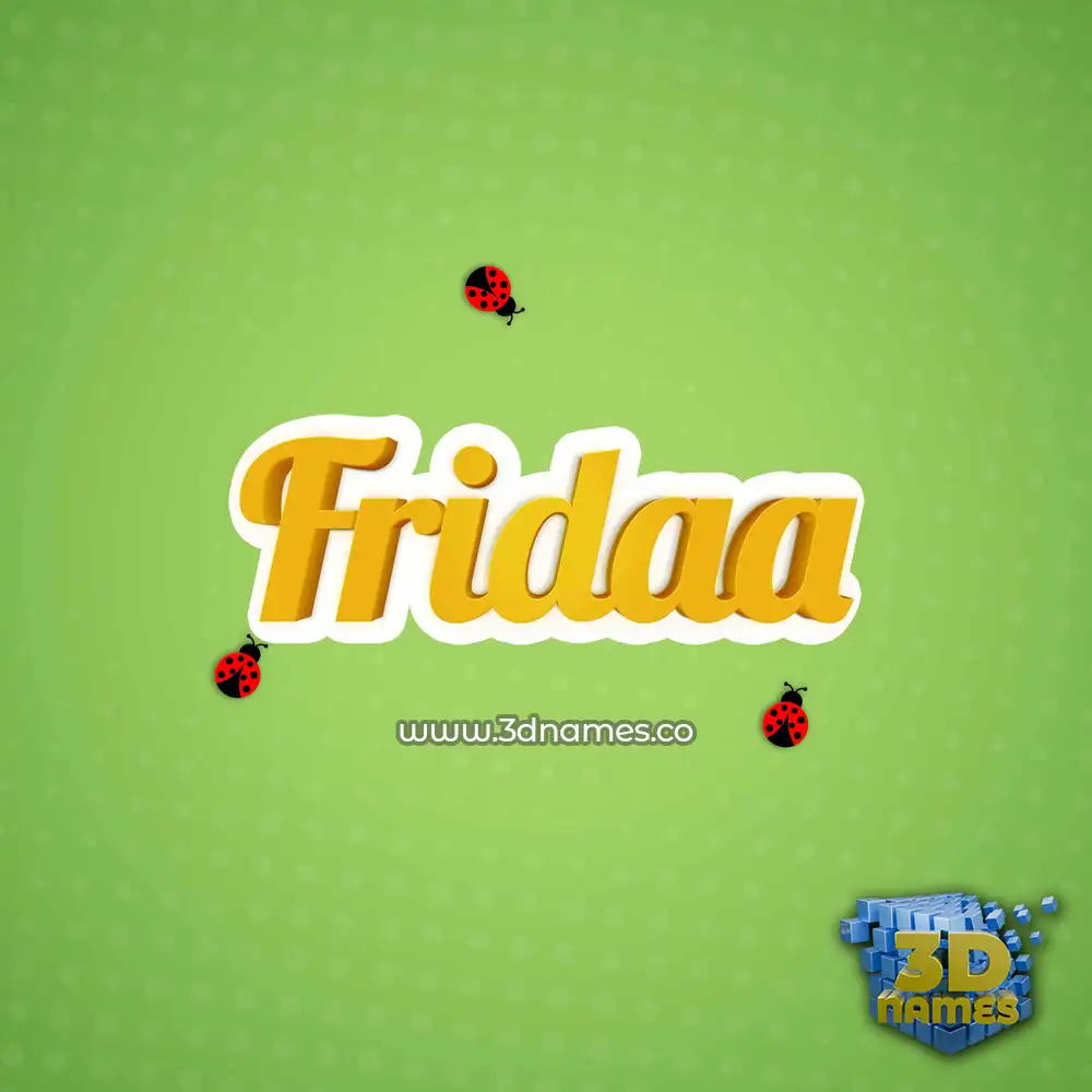 fridaa in Ladybugs style - 3D name wallpaper