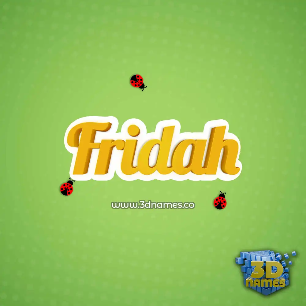 fridah in Ladybugs style - 3D name wallpaper