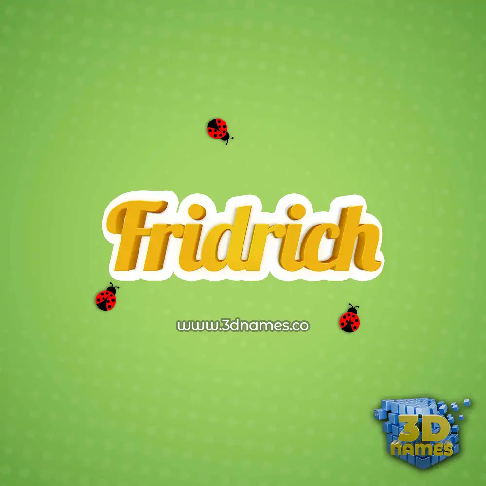 fridrich in Ladybugs style - 3D name wallpaper