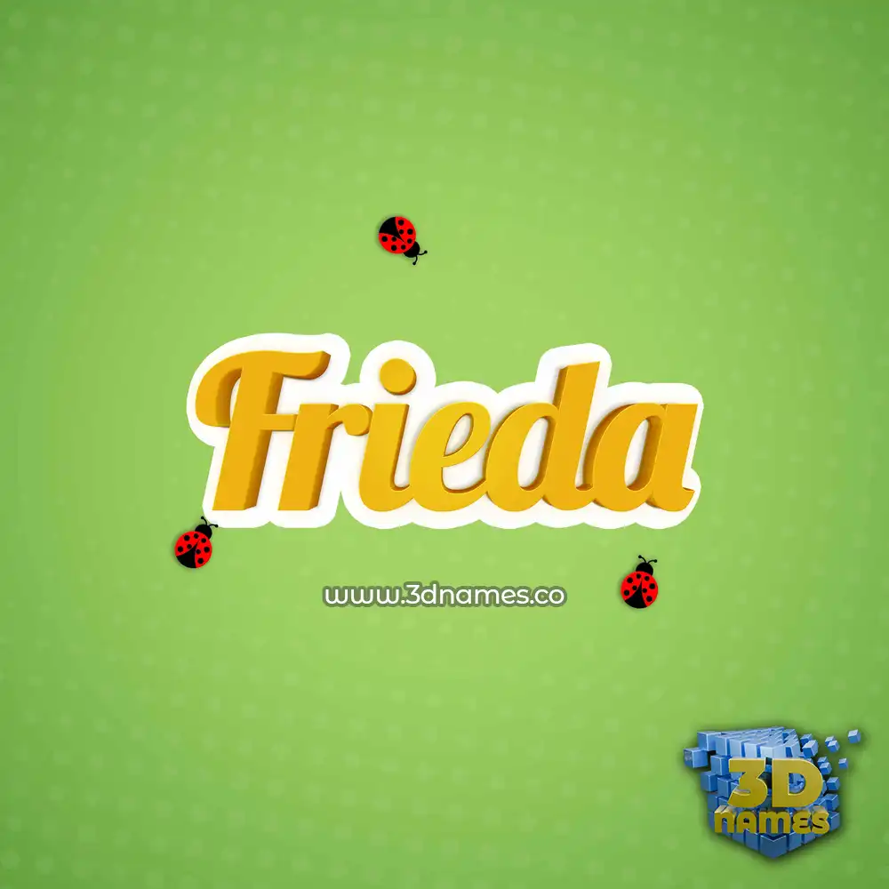 frieda in Ladybugs style - 3D name wallpaper