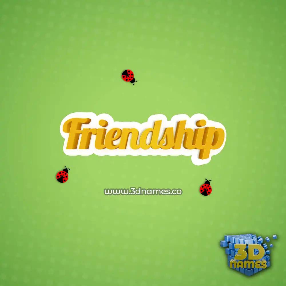 friendship in Ladybugs style - 3D name wallpaper