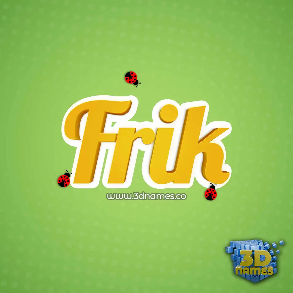frik in Ladybugs style - 3D name wallpaper