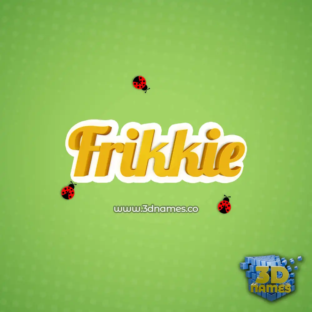 frikkie in Ladybugs style - 3D name wallpaper