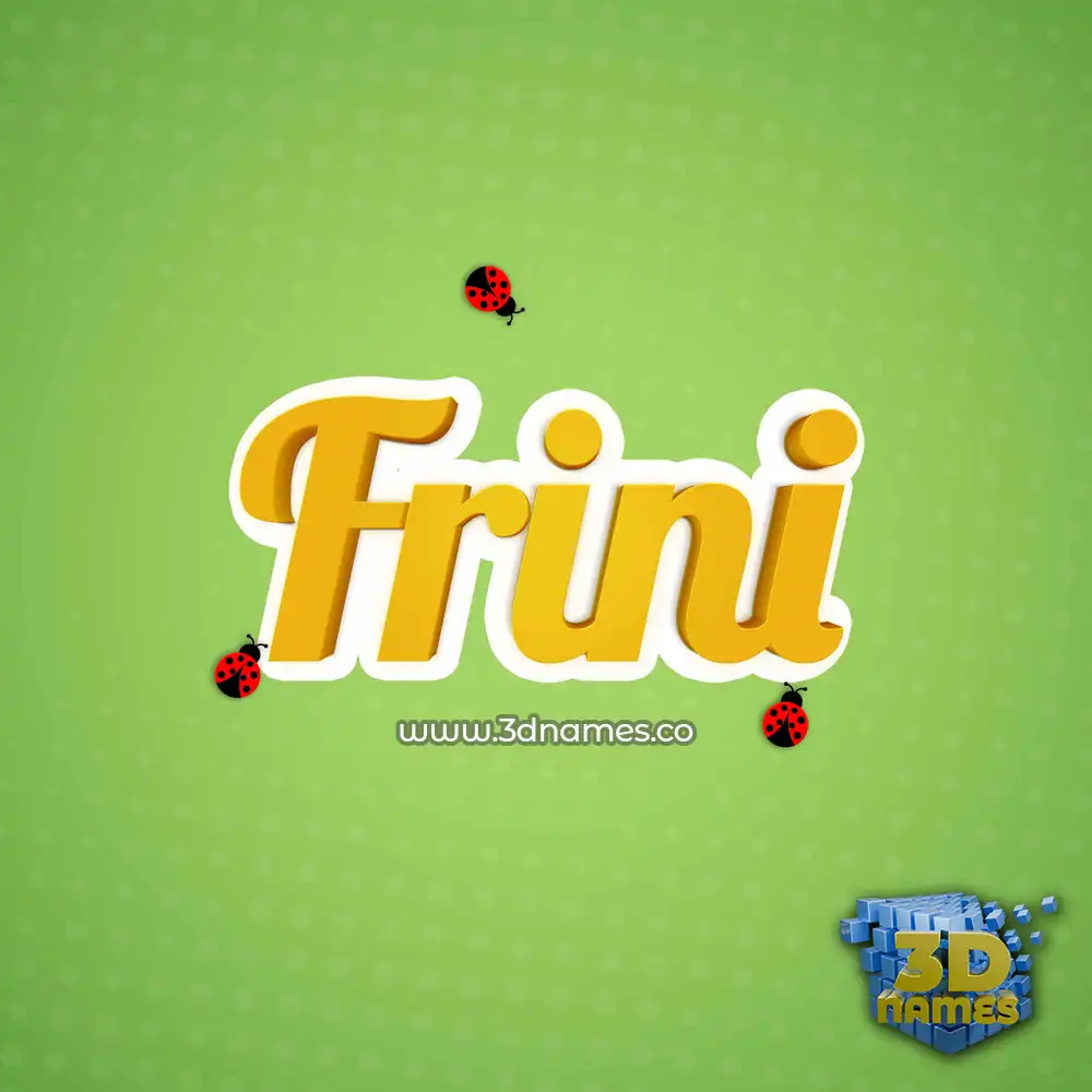 frini in Ladybugs style - 3D name wallpaper
