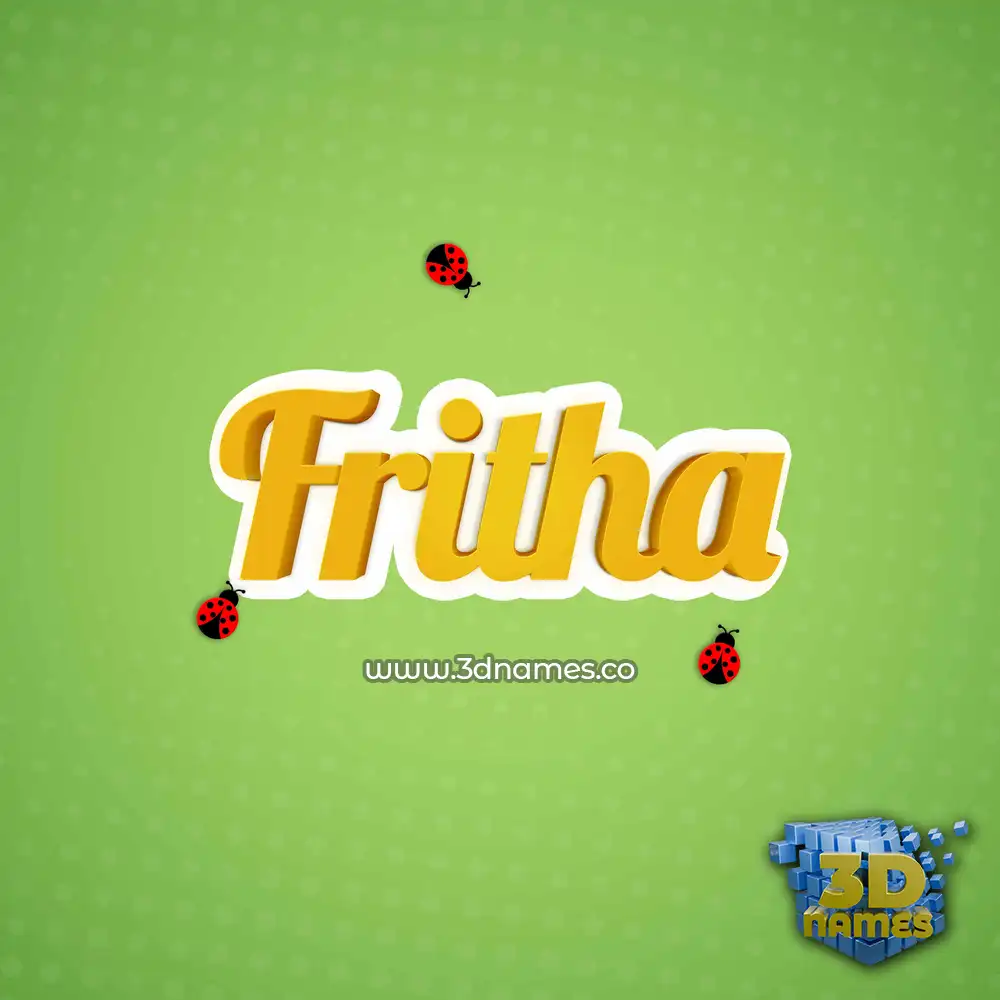 fritha in Ladybugs style - 3D name wallpaper