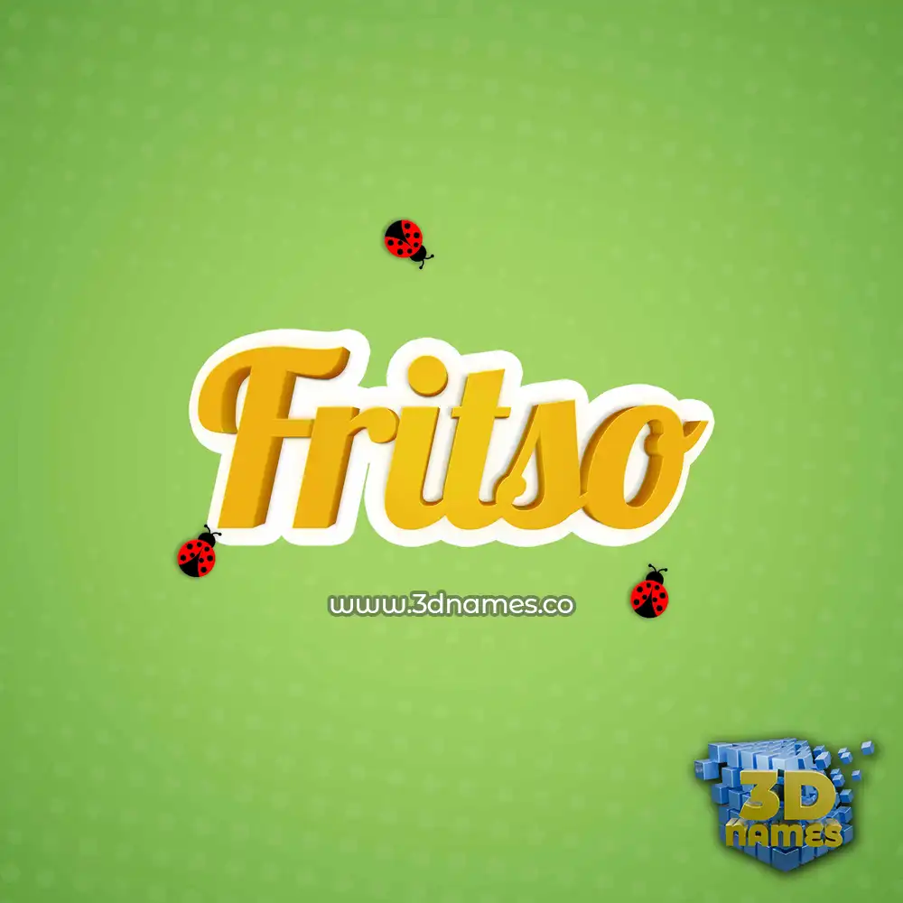 fritso in Ladybugs style - 3D name wallpaper