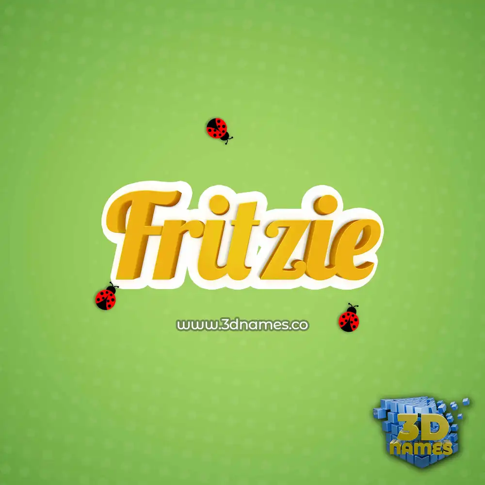 fritzie in Ladybugs style - 3D name wallpaper