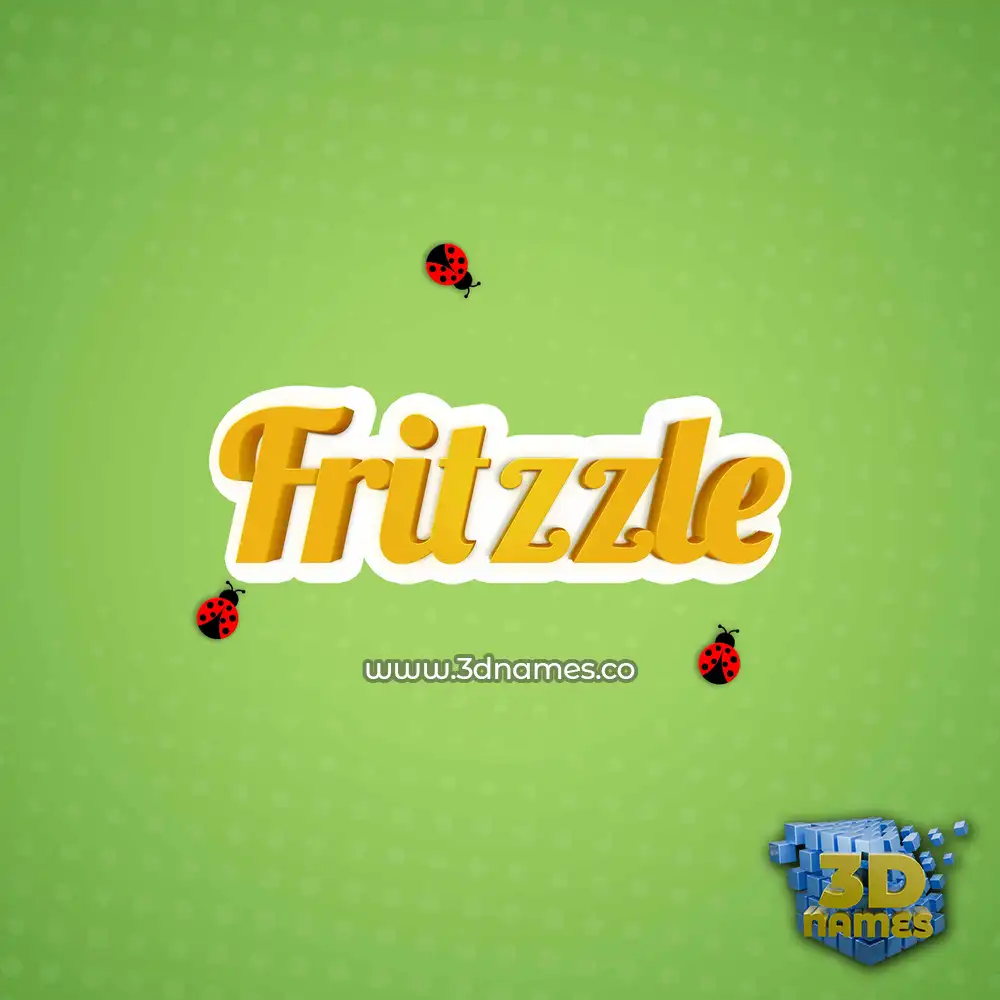 fritzzle in Ladybugs style - 3D name wallpaper