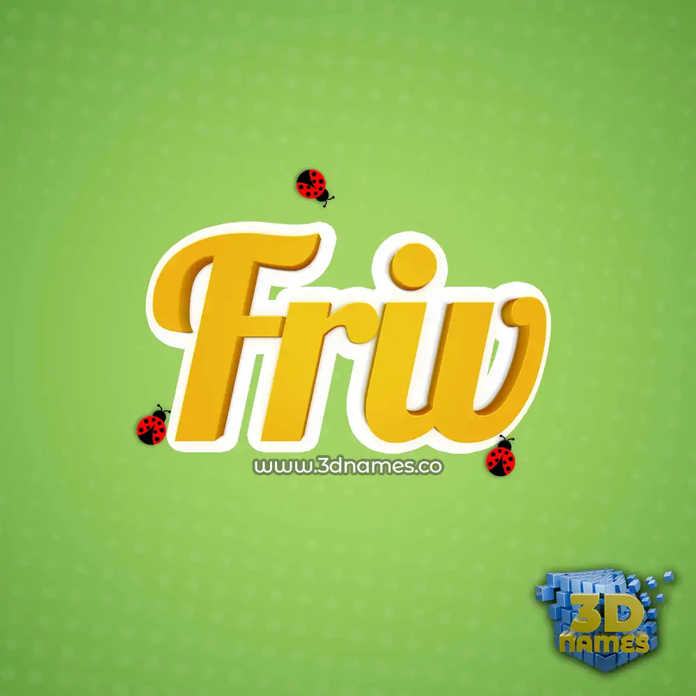 friv in Ladybugs style - 3D name wallpaper