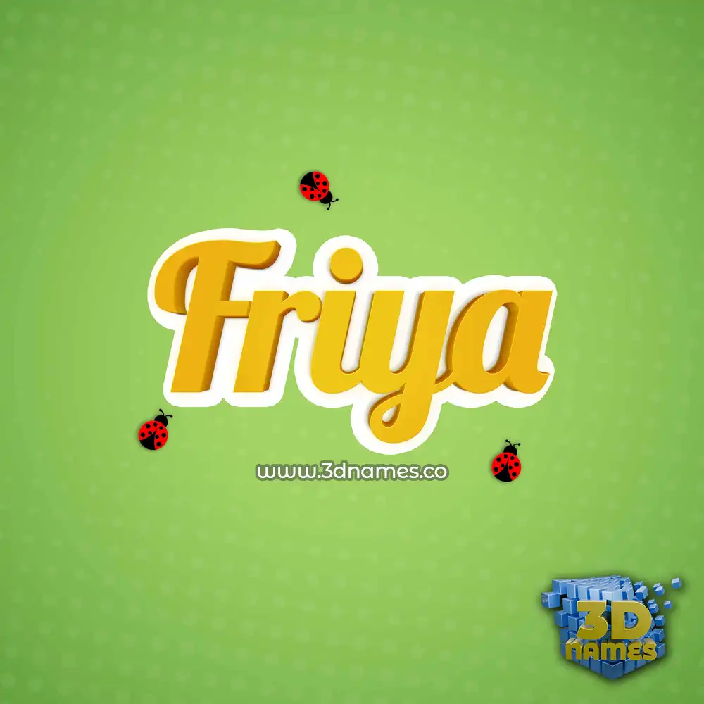 friya in Ladybugs style - 3D name wallpaper