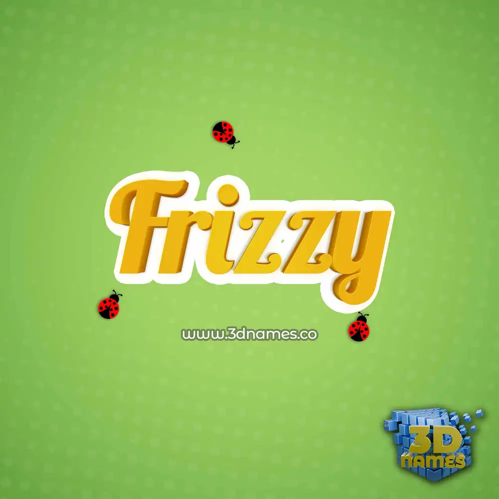 frizzy in Ladybugs style - 3D name wallpaper