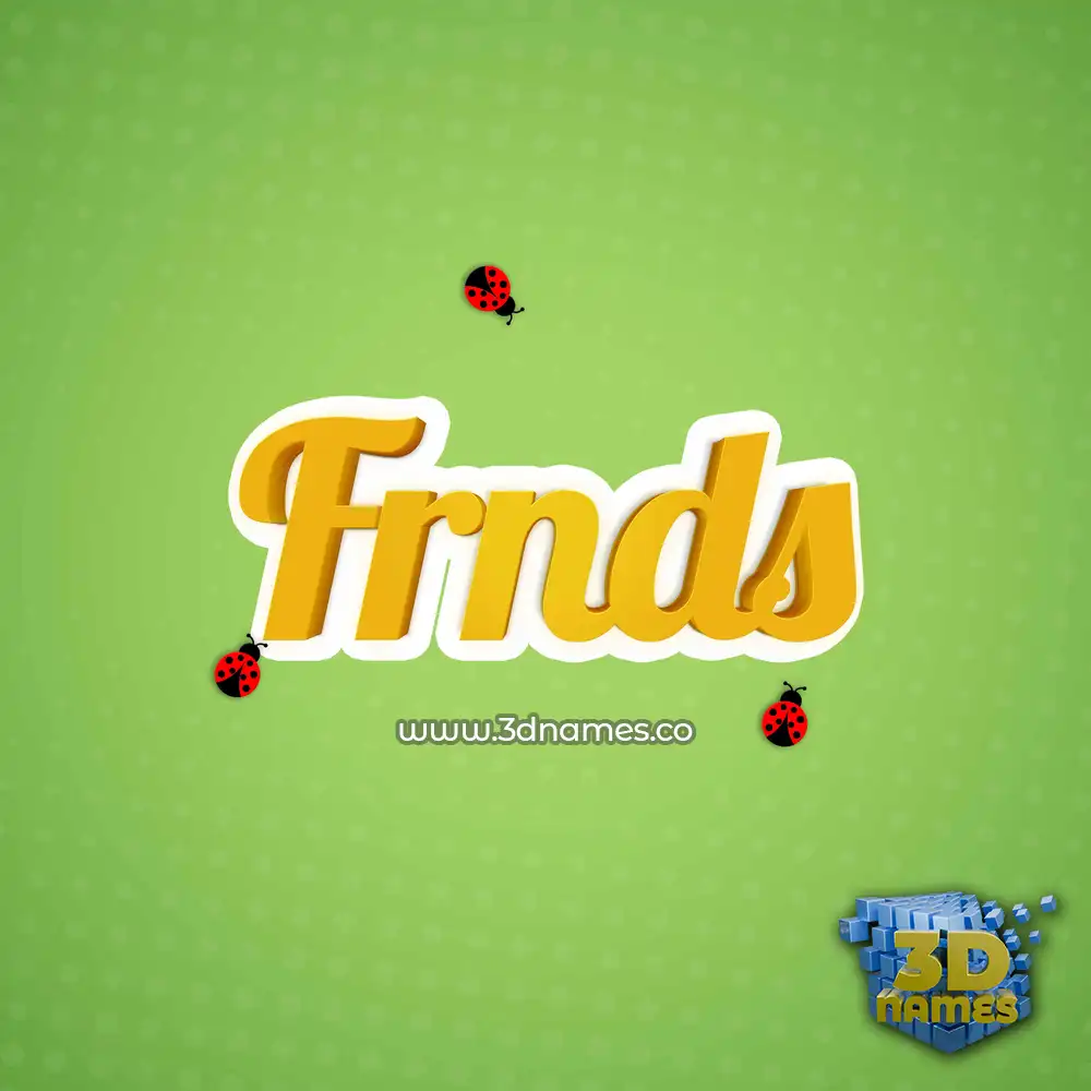 frnds in Ladybugs style - 3D name wallpaper