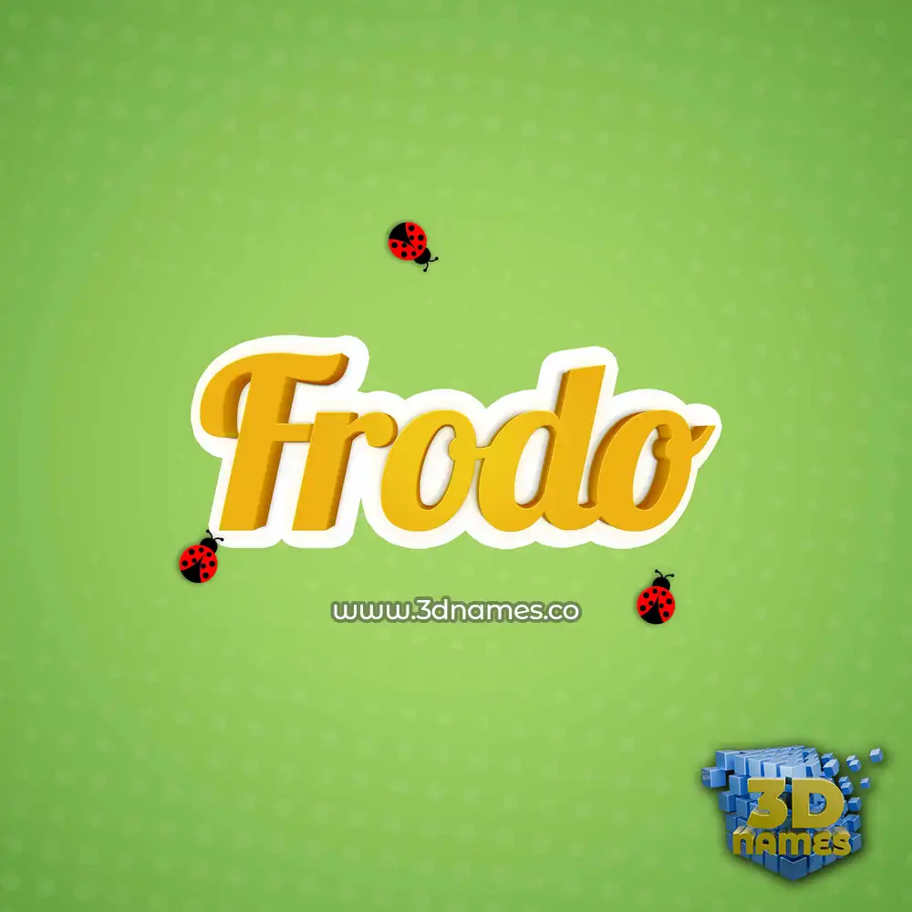 frodo in Ladybugs style - 3D name wallpaper