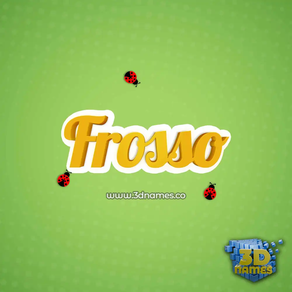 frosso in Ladybugs style - 3D name wallpaper