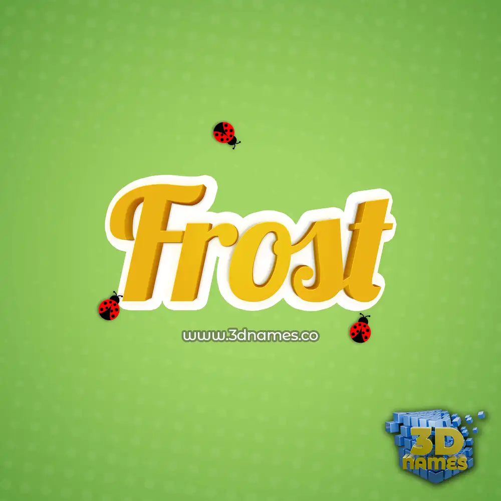 frost in Ladybugs style - 3D name wallpaper