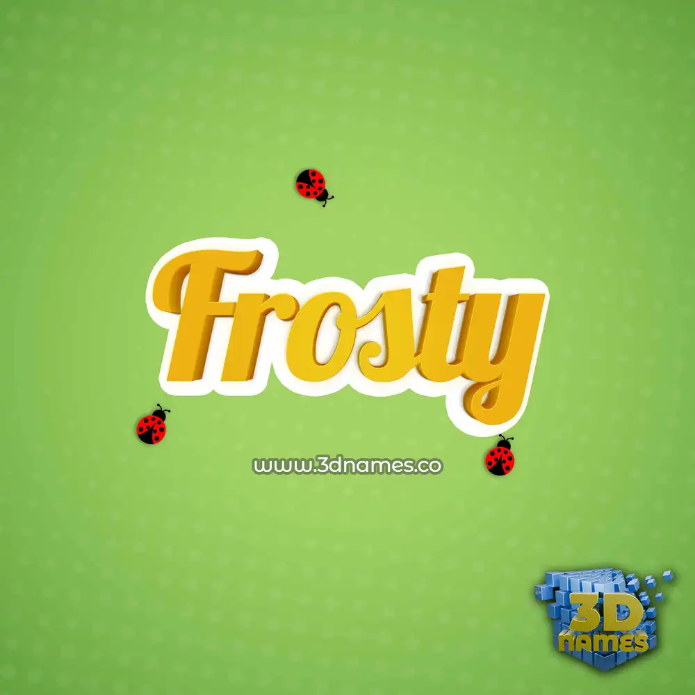 frosty in Ladybugs style - 3D name wallpaper