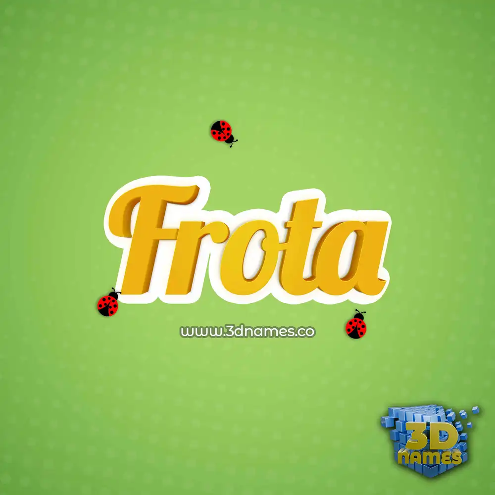 frota in Ladybugs style - 3D name wallpaper