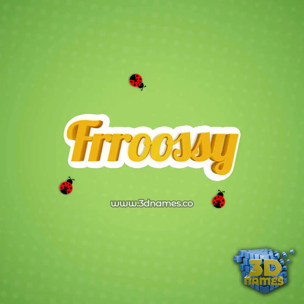 frroossy in Ladybugs style - 3D name wallpaper