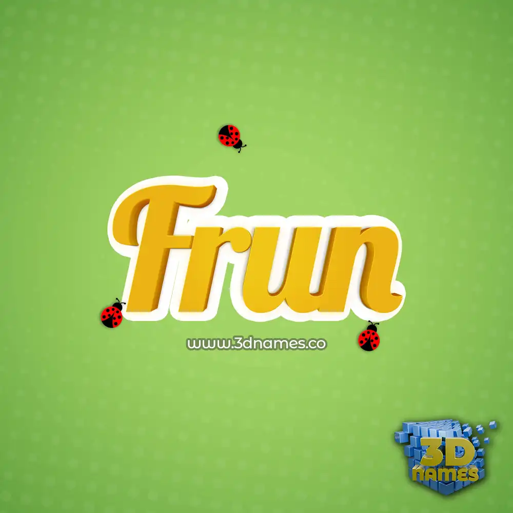 frun in Ladybugs style - 3D name wallpaper